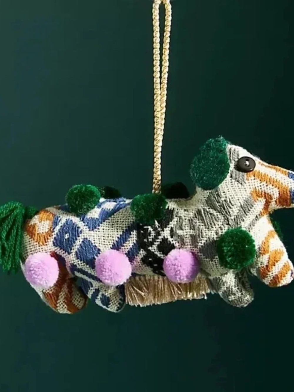 NWT Anthropologie Pup Dog Dachshund Christmas Ornament